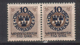 SWEDEN STAMPS. 1918, Sc.#B9,  PAIR MNH - Nuovi