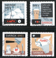 Réf 77 < SUEDE Année 2006 < Yvert N° 2504 à 2507 Ø Used < SWEDEN - Café - Usados