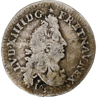 France, Louis XIV, 4 Sols Aux 2 L, 1692, Lyon, Réformé, Argent, TB - 1643-1715 Ludwig XIV.