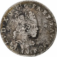 France, Louis XV, 1/10 Écu Vertugadin, 1716, Rouen, Réformé, Argent, TB - 1715-1774 Ludwig XV. Der Vielgeliebte