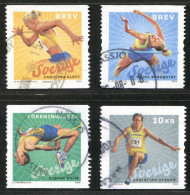 Réf 77 < SUEDE Année 2006 < Yvert N° 2517 à 2520 Ø Used < SWEDEN - Sport Athlétisme Suédois < Champions JO - Gebraucht