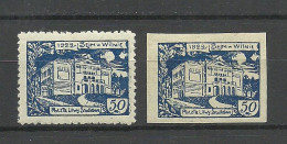 Mittellitauen Central Lithuania 1922 Michel 46 A + B * - Litauen
