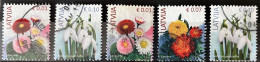 LATVIA 2016-2019 Definitives - Flowers;Common Daisy,Marigold&Common Snowdrop Postally Used MICHEL# 899,901,929 - Lettonia