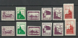 Mittellitauen Central Lithuania 1922 Michel 1 - 6 A + B Portomarken Postage Due * - Litauen