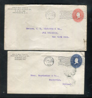 "USA" 1902/1903, 2 Ganzsachenumschlaege Gestempelt (L1018) - 1901-20