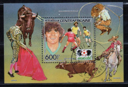 CENTRAL AFRICAN REPUBLIC 1986 - Airmail - Football World Cup 1986 - Mexico CTO - Zentralafrik. Republik