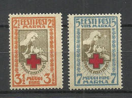 ESTLAND Estonia 1922 Michel 29 - 30 A * Red Cross Rotes Kreuz - Croix-Rouge