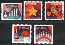 Réf 77 < SUEDE Année 2006 < Yvert N° 2542 à 2546 Ø Used < SWEDEN < Noel < Bougies Etoile - Usados