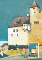 LIECHTENSTEIN. MAXICARD FIRST DAY. VADUZ CASTLE. 1986 - Cartoline Maximum