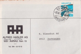 Motiv Karte  "Alfred Hasler, Teppiche/Vorhänge, Aarau"       1976 - Storia Postale