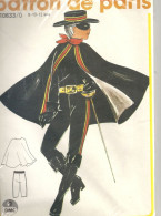 Patron De Paris N° 10633 - DMC - Costume Déguisement De Zorro - FRAIS DU SITE DEDUITS - Patrones