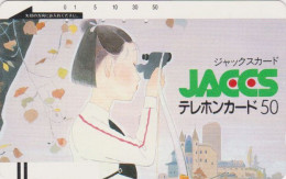 Télécarte JAPON / 110-6475 A - Série JACCS FANTASTICA - Femme & Jumelles - JAPAN Front Bar Free Phonecard - Japon