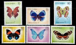 02- KOLUMBIEN - 1991 - MI#:1820-1825 - MNH- BUTTERFLIES - Kolumbien