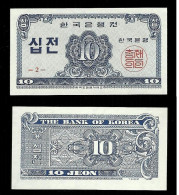 Corea Sud - 10 Jeon 1962 - Unc  Pick. 28 - Corea Del Nord