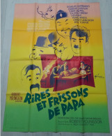 Affiche De Cinéma Pliée Originale Rires Et Frissons De Papa Charlie Chaplin 1961 Laurel Et   Hardy ( 160 Cm X 120 Cm ) - Manifesti & Poster