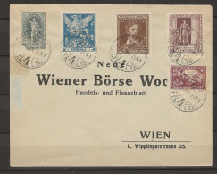 1923 USED Hungary Mi 286-90 - Lettres & Documents