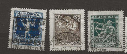 1924 USED Hungary Mi 286-90 - Lettres & Documents