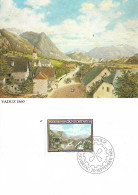 LIECHTENSTEIN. MAXICARD FIRST DAY. VADUZ 1860. MORITZ MENZINGER. 1982 - Maximumkaarten