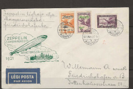 1931 USED Hungary Mi 478-79 Zeppelin Set - Used Stamps