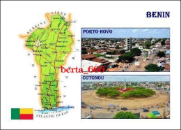 Benin Country Map New Postcard * Carte Geographique * Landkarte - Benin