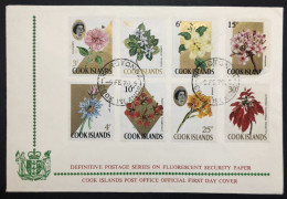 COOK ISLANDS, Uncirculated FDC, « FLORA », « FLOWERS », 1970 - Islas Cook