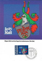LIECHTENSTEIN. MAXICARD FIRST DAY. ARMS OF "LANDAMMÄNNER". PETER MATT 1693. 1981 - Maximumkarten (MC)