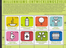 UNO WIEN  612-619, Kleinbogen, Postfrisch **, Entwicklungsziele, 2009 - Blocs-feuillets