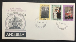 ANGUILLA, Uncirculated FDC, « QUEEN ELISABETH II », « British Monarchy », 1986 - Anguilla (1968-...)