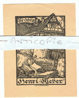 BACHER Henri - Ex-libris Henri KIEBER (Petit Format) Neuf - Ex Libris
