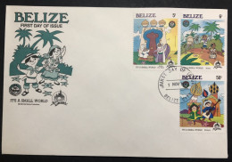 BELIZE, Uncirculated FDC, « DISNEY », « IT'S A SMALL WORLD », 1985 - Comics