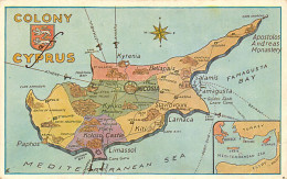 Cyprus - Map Of The Colony - Publ. Deppo  - Chipre