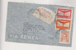 ARGENTINA  BUENOS AIRES 1941 Registered  Airmail  Cover To UNITED STATES - Brieven En Documenten