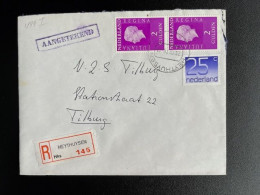 NETHERLANDS 1978 REGISTERED LETTER HEYTHUYSEN TO TILBURG 29-08-1978 NEDERLAND AANGETEKEND - Covers & Documents