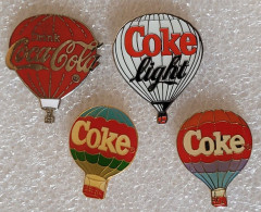 PINS PIN MONTGOLFIERE BALOON LUFTBALON COCA COLA COLLECTION 4 PINS - Levensmiddelen