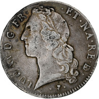 France, Louis XV, Écu De Béarn Au Bandeau, 1759, Pau, Argent, TB+ - 1715-1774 Louis  XV The Well-Beloved
