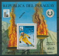 Paraguay 1979 Olympiade Lake Placid Block 333 Postfrisch, Muestra (C22655) - Paraguay