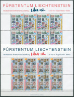 Liechtenstein 2002 Liecht. Briefmarken-Ausstellung 1297/98 K Gstempelt (C16247) - Blocs & Feuillets