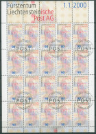 Liechtenstein 2000 Gründung Der Liecht. Post AG 1226 Bogen Gestempelt (C16252) - Blocs & Feuillets