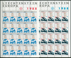 Liechtenstein 1988 Europa CEPT Transport U. Kommunik. 937/38 Postfrisch (C16236) - Blocs & Feuillets