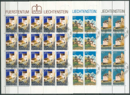 Liechtenstein 1986 Freimarken Schloss Vaduz Bogensatz 896/98 Gestempelt (C16240) - Blocs & Feuillets