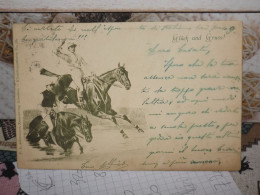 POSTCARD GLUCK AND GRUSS HORSES CHEVAUX  AK CPA - Gruss Aus.../ Grüsse Aus...