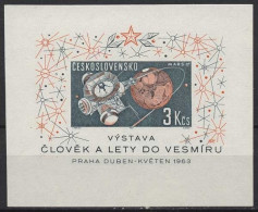 Tschechoslowakei 1963 Weltraumforschung Block 19 Postfrisch (C91803) - Blocks & Sheetlets