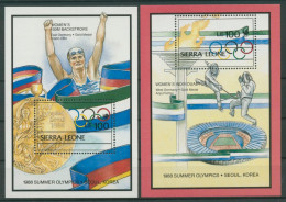 Sierra Leone 1989 Medaillengewinner Olymp. Seoul Block 96/97 Postfrisch (C27407) - Sierra Leone (1961-...)