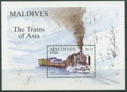 Malediven 1994 Eisenbahnen In Asien Block 310 Postfrisch (C6989) - Maldives (1965-...)