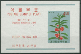 Korea (Süd) 1965 Pflanzen: Gartenbalsamine Block 214 Postfrisch (C30404) - Corée Du Sud
