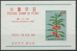 Korea (Süd) 1965 Pflanzen: Gartenbalsamine Block 214 Postfrisch (C30404) - Corea Del Sur