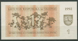 Litauen 1 Talonas 1992, Kiebitz, KM 39 Kassenfrisch (K303) - Lithuania