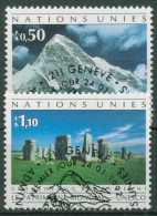 UNO Genf 1992 UNESCO Nepal Nationalpark, Stonehenge England 210/11 Gestempelt - Gebruikt
