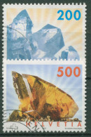 Schweiz 2002 Mineralien Kristall Titanit 1808/09 Gestempelt - Oblitérés