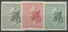 Tschechoslowakei 1947 Heiliger Adalbert 515/17 Postfrisch, Kleine Haftstelle - Unused Stamps